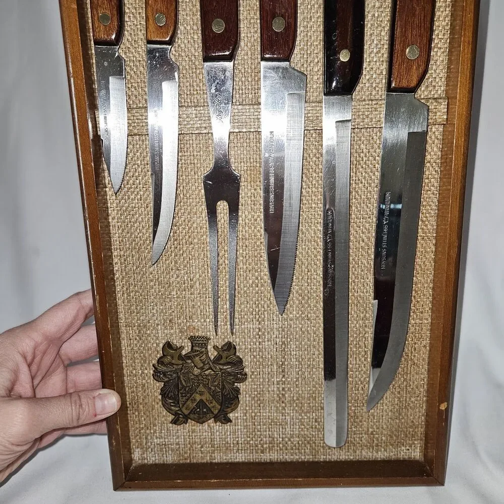 Vintage Royalton Hanging Knife Collection with Hanging Board w Magnetic Strip
